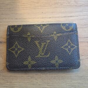 Louis Vuitton Monogram Business Card Holder Envelope Wallet Made in France